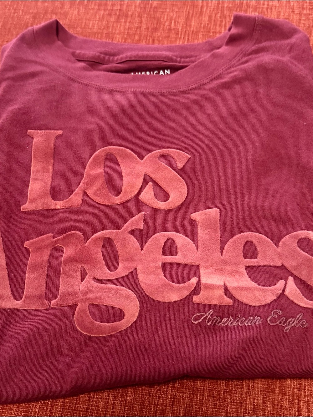 American Eagle Outfitters Rose Berry 'Los Angeles' Crewneck Sweatshirt